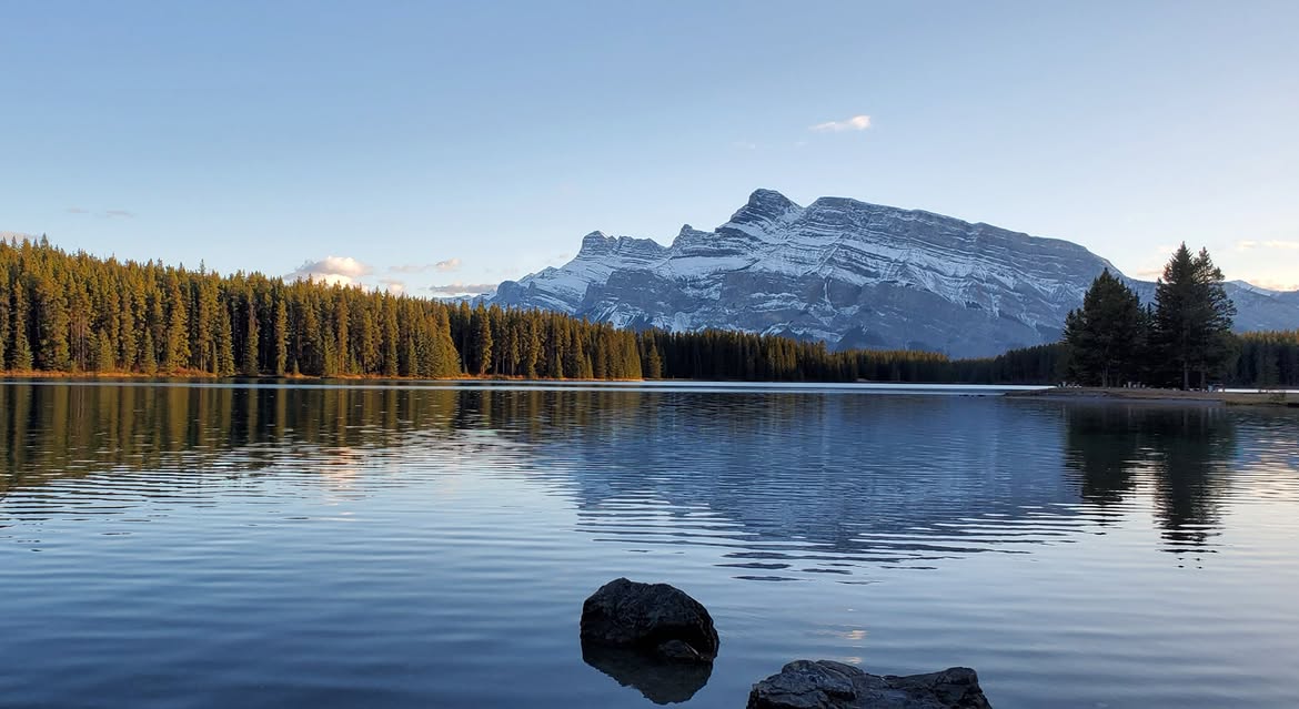 Two Jack Lake post