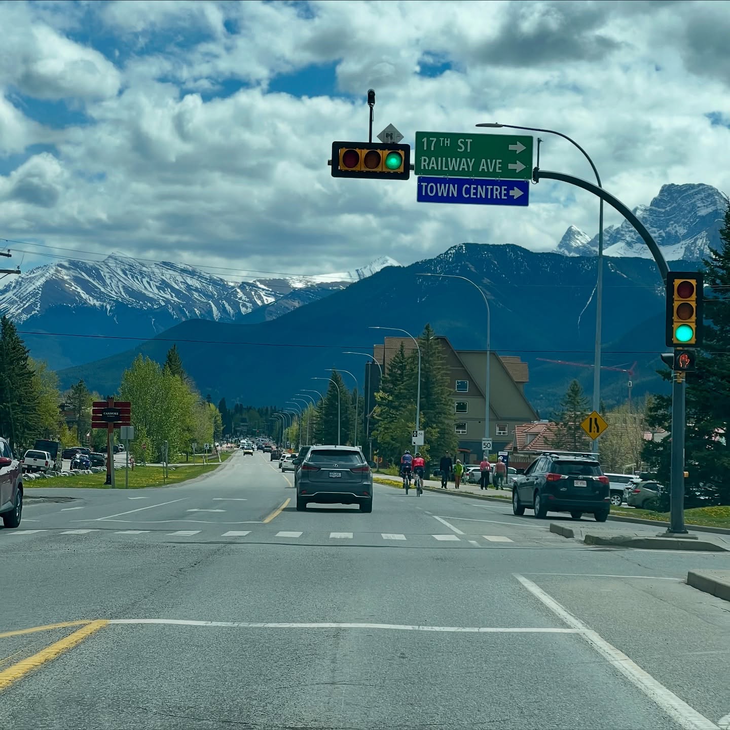 Downtown Canmore Main Street near Calgary