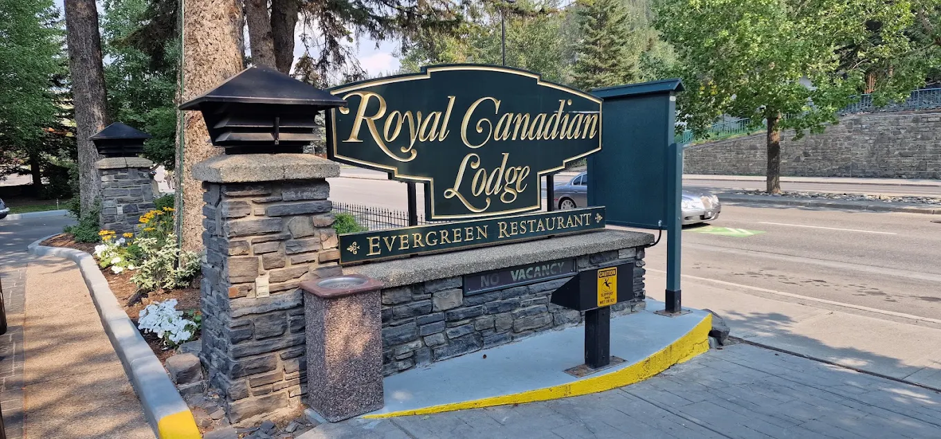 Royal Canadian Lodge signage on Banff Avenue